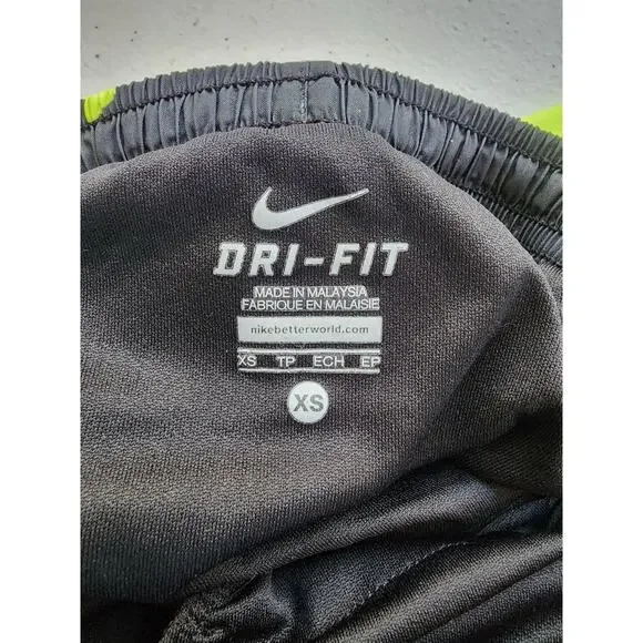 Nike Running Shorts Womens XS Neon Black Run Retro Lined Atheistic Performance - Picture 7 of 8